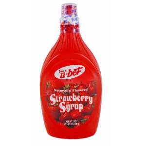Foxs U Bet Strawberry Syrup 20 oz. Squeeze Bottle:  