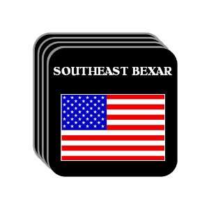 US Flag   Southeast Bexar, Texas (TX) Set of 4 Mini Mousepad Coasters