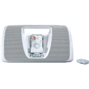  White iMoveTM Boombox for iPod(tm) With Digital AM/FM 