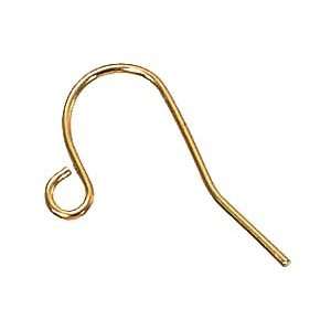  25 TOP QUALITY GOLDPLATED HOOK LOOP EARWIRES