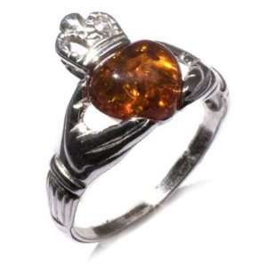   and Sterling Silver Irish Claddagh Ring: Ian and Valeri Co.: Jewelry