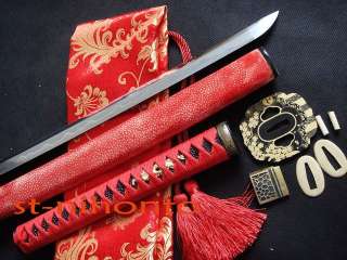   blade japanese katana copper tiger tsuba battle ready sword  