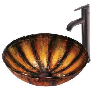  Vigo Tigre Glass Vessel Sink and Oil Rubbed Bronze Faucet 