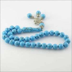 Turquoise Ottoman Prayer 33 Beads Tasbih Rosary TS 39  