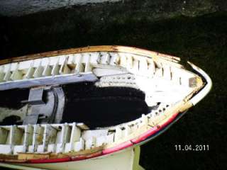 Vintage Lifeboat Hull Model Interior decor Project  