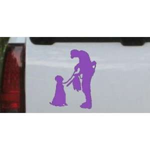 Purple 12in X 9.6in    Bird Hunter with Dog Hunting And Fishing Car 