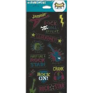  Rock Star Shiny Foil Scrapbook Stickers Arts, Crafts 