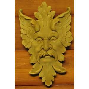  Face GREENMAN LEAF Mask WALL PLAQUE Decor COPPER PATINA Finish 