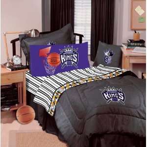  Sacramento Kings Black Denim Twin Size Comforter: Sports 