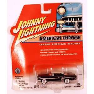   American Chrome Black and White 1958 Chevy Impala Toys & Games