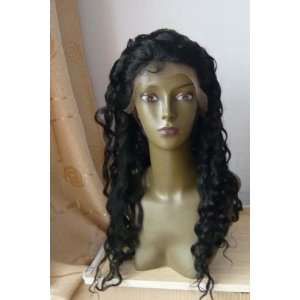  Lace Front Indian Remy Human Hair 18in 1# Deep Wave Style 