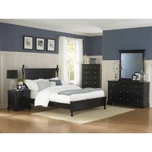   1356TBK 1 MORELLE COLLECTION QUEEN BED 5 PIECES DRESSER NEW BLACK