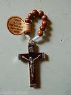 VTG LOURDES SCOUT CHAPLET WOOD ROSARY HOLY WATER CAPSULE