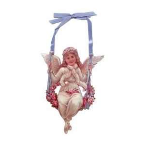  Angel on Rose Swing Hanging Card