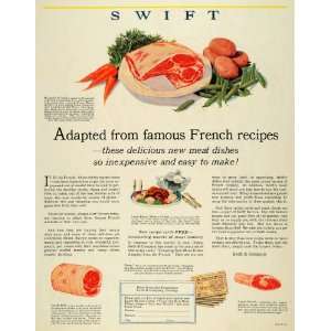  1927 Ad Swift & Co. Meat Dishes Lamb Roast Food Chicago 