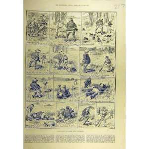  1884 Sport Stodge Rabbit Hunting Hunt Sketches Print: Home 
