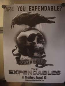 THE EXPENDABLES 17x22 Original Promo Movie Poster MINT  