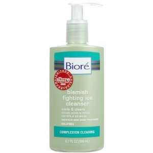 Biore Blemish Fighting Ice Facial Cleanser, 6.7 oz (Quantity of 5)