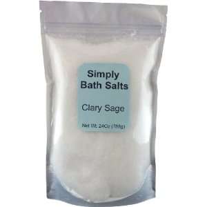 Clary Sage Bath Salts, with Organic Oils and Dead Sea Salt