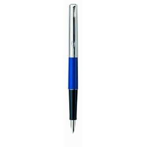  Parker   Jotter: Blue CT Fountain Pen, Stainless Steel 
