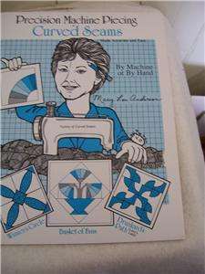 1988 Machine Hand Piecing Curved Seams Quilting Book  