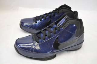 NIKE ZOOM HUSTLE 375507 401 MIDNIGHT NAVY BLACK PATENT LEATHER (15283 