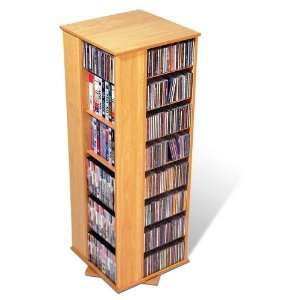  4 Sided Spinner CD / DVD Tower in Maple   Prepac