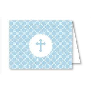  Blue Cross Diamond Pattern Note Cards