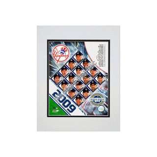  2009 New York Yankees Team Composite Double Matted 8Ó x 