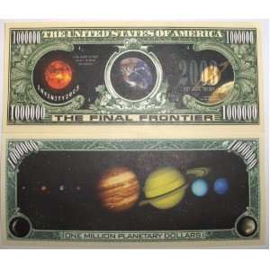    Set of 10 Bills Solar System Million Dollar Bill: Toys & Games