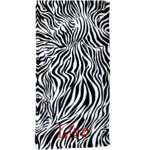 Personalized Zebra Beach Towel