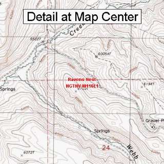   Topographic Quadrangle Map   Ravens Nest, Nevada (Folded/Waterproof