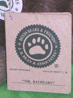 Boyds Plush~MR BAYBEARY~Bear~Red Velvet & Fur Trim Suit  