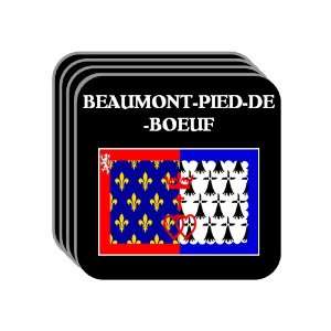   de la Loire   BEAUMONT PIED DE BOEUF Set of 4 Mini Mousepad Coasters