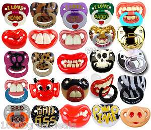 Funny Baby Pacifier Billy Bob Teeth Dummy Lips Soother 0658890500911 