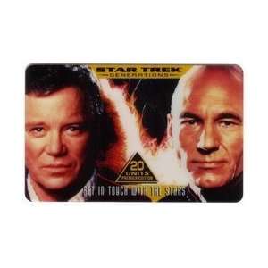 Collectible Phone Card Star Trek 20u Nexus & Twin Captains Premier 