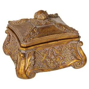  Parisian Style Antique Gold Finish Decorative Box