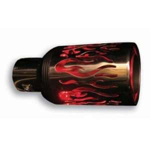   811300 LED Adjustable Flames Exhaust Tip   Red LED Automotive
