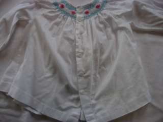 Orient Expressed Hand Smocked White Bishop Top Blouse 4  