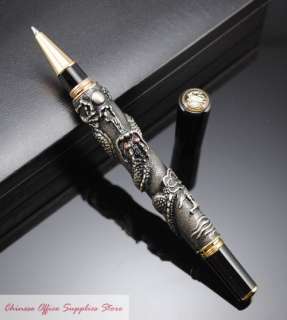 JINHAO Antique Silver Chinese Dragon Rollerball Pen New  