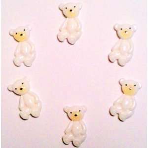  (6) White Teddy Bears: Toys & Games