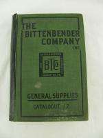 Antique 1912 Catalog Bittenbender Co. Supplies Hardware Industrial 