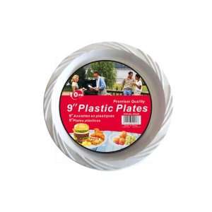 Plastic Plates, Pack Of 10, 9