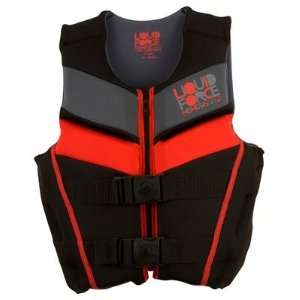  Liquid Force Mens Hinge Wakeboard Vest (Black/Red, Medium 