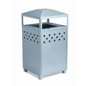 Tropitone Boulevard Waste Aluminum Patio Receptacle Textured Woodland