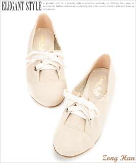   Up Elegant Oxford Flat Slip on Shoes in Beige Taro Light Brown  