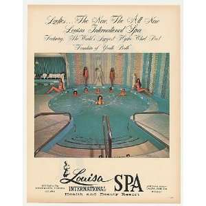  1972 Louisa International Spa Florida Ladies Pool Print Ad 