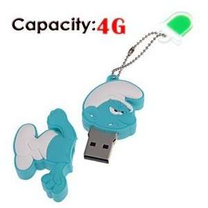  4G Rubber USB Flash Drive with Shape of Angry Smurfs Electronics