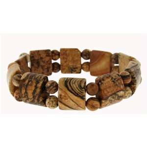  Tanker Stretch Bracelet   Picture Jasper Jewelry