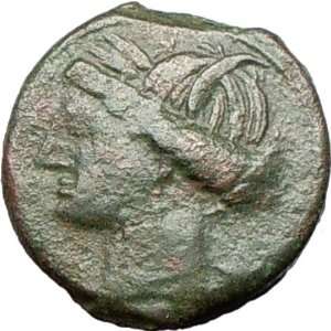CARTHAGE Sardinia Mint 300BC RARE Tanit Lunar goddess Horse Ancient 